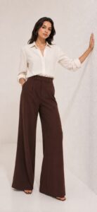 women's chocolate brown draped co ord set (copy)